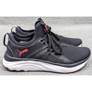 PUMA Womens Shoes - Black/Pink, SoftRide Sophia Running, Lace-up, Sneakers, 8